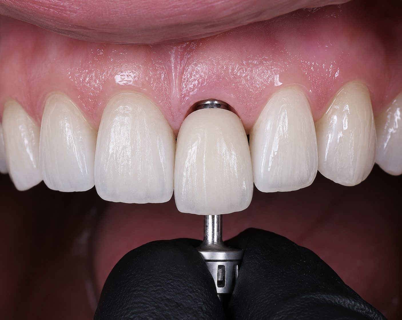 Single tooth implant with zirconia crown North Hollywood